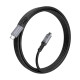 AISENS Cable USB4 Gen3x2 Aluminio 40Gbps 8K@60Hz 5A 48V 240W E-Mark, Tipo USB-C/M-USB-C/M, Negro, 2.0m