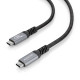 AISENS Cable USB4 Gen3x2 Aluminio 40Gbps 8K@60Hz 5A 48V 240W E-Mark, Tipo USB-C/M-USB-C/M, Negro, 1.0m