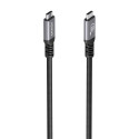 AISENS Cable USB 3.2 Gen2 Aluminio 10Gbps 8K@30Hz 5A 100W E-Mark, Tipo USB-C/M-USB-C/M, Negro, 5.0m