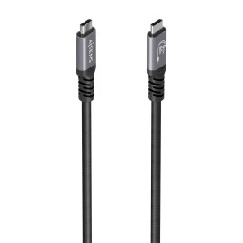 AISENS Cable USB 3.2 Gen1 Aluminio 5Gbps 4K@60Hz 3A 60W E-Mark, Tipo USB-C/M-USB-C/M, Negro, 10M