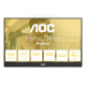 AOC 16T20E2 monitor o TV portátil Monitor portátil Negro 39,6 cm (15.6'') LED 1920 x 1080 Pixeles
