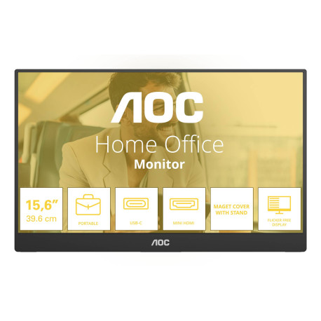 AOC 16T20E2 monitor o TV portátil Monitor portátil Negro 39,6 cm (15.6'') LED 1920 x 1080 Pixeles