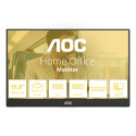 AOC 16T20E2 monitor o TV portátil Monitor portátil Negro 39,6 cm (15.6'') LED 1920 x 1080 Pixeles