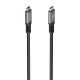 AISENS Cable USB 3.2 Gen2x2 Aluminio 20Gbps 8K@30Hz 5A 100W E-Mark, Tipo USB-C/M-USB-C/M, Negro, 3.0m