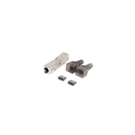 CONECTOR LANBERG ADAPTADOR 2X RJ45 CAT6A FTP PLUG 8P8C TOOL-LESS