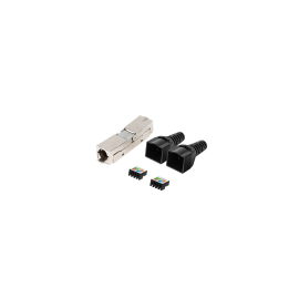 CONECTOR LANBERG ADAPTADOR 2X RJ45 CAT6 FTP PLUG 8P8C TOOL-LESS