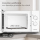 Grunkel MWG-25GRILL microondas Blanco, Negro Microondas con grill Encimera 25 L 850 W