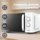 Grunkel MWG-25GRILL microondas Blanco, Negro Microondas con grill Encimera 25 L 850 W