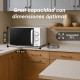 Grunkel MWG-25GRILL microondas Blanco, Negro Microondas con grill Encimera 25 L 850 W