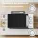 Grunkel MW-25EASY microondas Blanco Solo microondas Encimera 25 L 850 W
