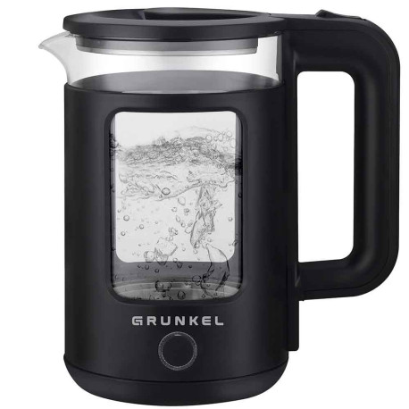 Grunkel HV-18CWPNG tetera eléctrica 1,8 L 1500 W Negro, Transparente