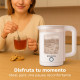 Grunkel HV-18CWPBL tetera eléctrica 1,8 L 1500 W Transparente, Blanco