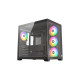 XYZ TESSERACT X 50, Caja Panorámica de Doble Cámara con Cristal Templado, 6 Ventiladores A-RGB de 120 mm, USB 3.0,ATX, Negra