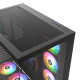 XYZ TESSERACT X 50, Caja Panorámica de Doble Cámara con Cristal Templado, 6 Ventiladores A-RGB de 120 mm, USB 3.0,ATX, Negra