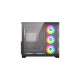 XYZ TESSERACT X 50, Caja Panorámica de Doble Cámara con Cristal Templado, 6 Ventiladores A-RGB de 120 mm, USB 3.0,ATX, Negra
