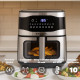 Grunkel MAXYSTEELFRYER freidora Sencillo 9 L Independiente 2200 W Freidora de aire caliente Negro, Acero inoxidable