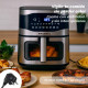 Grunkel MAXYSTEELFRYER freidora Sencillo 9 L Independiente 2200 W Freidora de aire caliente Negro, Acero inoxidable