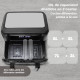 Grunkel 8426156019024 freidora Doble 10 L Independiente 2800 W Freidora de aire caliente Negro