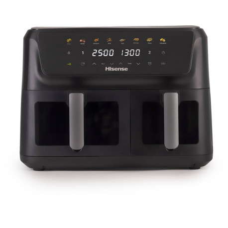 Hisense HAF2700DCD Doble 11 L Independiente 2700 W Freidora de aire caliente Negro