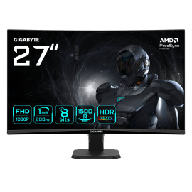 GIGABYTE GS27FCA Monitor gaming curvo 27'' FHD - 1920 x 1080, 200Hz, 1ms, 250 cd/m²