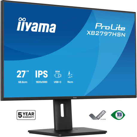 iiyama ProLite XB2797HSN-B1 pantalla para PC 68,6 cm (27'') 1920 x 1080 Pixeles Full HD Negro