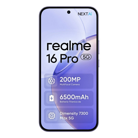 REALME - realme 16 Pro 17,3 cm (6.8'') SIM doble 5G 8 GB 512 GB 6500 mAh Púrpura - 6941764485044