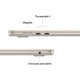 APPLE - Apple MacBook Air 15'' M5 chip 10‑core CPU 10‑core GPU, 24GB, 1TB SSD  Blanco estrella - mdvf4y/a