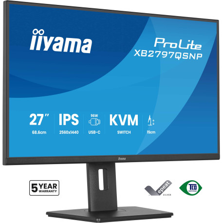 IIYAMA - iiyama ProLite XB2797QSNP-B1 pantalla para PC 68,6 cm (27'') 2560 x 1440 Pixeles Quad HD Negro - XB2797QSNP-B1