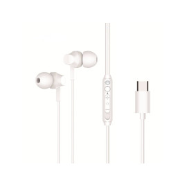 Conceptronic BRENDAN03W auricular y casco Auriculares Alámbrico Dentro de oído Llamadas/Música USB Tipo C Blanco