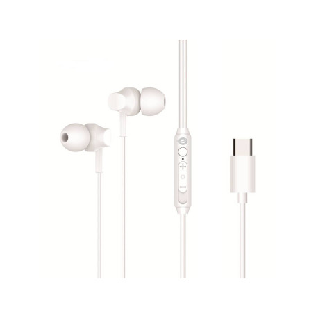Conceptronic BRENDAN03W auricular y casco Auriculares Alámbrico Dentro de oído Llamadas/Música USB Tipo C Blanco