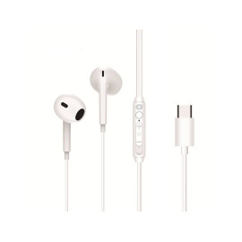 Conceptronic BRENDAN02W auricular y casco Auriculares Alámbrico Dentro de oído Llamadas/Música USB Tipo C Blanco