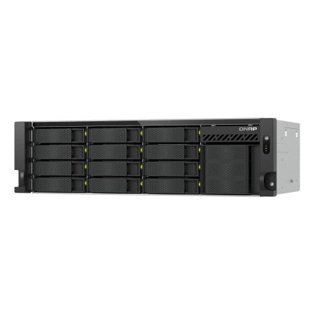 QNAP TS-H1655XEU-RP Servidor de almacenamiento Bastidor (3U) Intel Atom® C5125 8 GB DDR4 0 TB QuTS hero Negro, Gris