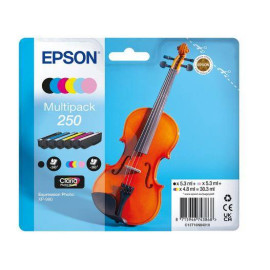 Epson 250 Violin Claria Photo HD cartucho de tinta 6 pieza(s) Original Negro, Cian, Cian claro, Magenta claro, Magenta, Blanco