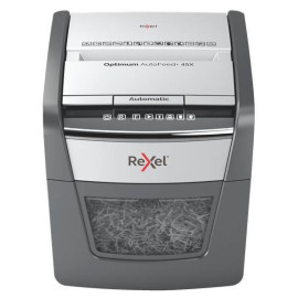 Rexel AutoFeed 45X triturador de papel Corte cruzado 55 dB Negro, Plata
