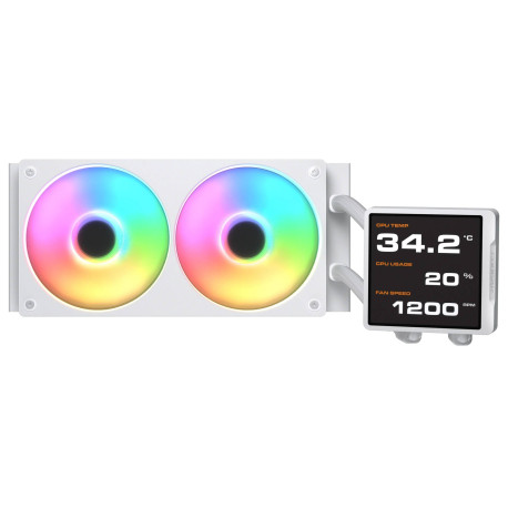 COUGAR - COUGAR CGR-PSDVPRGB-W-240 Procesador Sistema de refrigeración líquida todo en uno 12 cm Blanco - 3MPVP240.0002