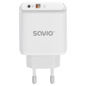 Savio LA-12 cargador de dispositivo móvil Universal Blanco Corriente alterna Carga rápida Interior