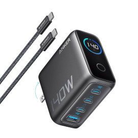 Anker B2697GZ1 cargador de dispositivo móvil Universal Gris Corriente alterna Carga rápida Interior