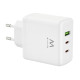 Ewent EW1333 cargador de dispositivo móvil Universal Blanco Corriente alterna Carga rápida Interior