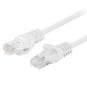 Cable red lanberg latiguillo cat.6 u - utp 0.25m blanco fluke passed 10 unidades