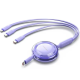 CABLE USB-C A 3xUSB-C 100W 1.1 M MORADO VENTION