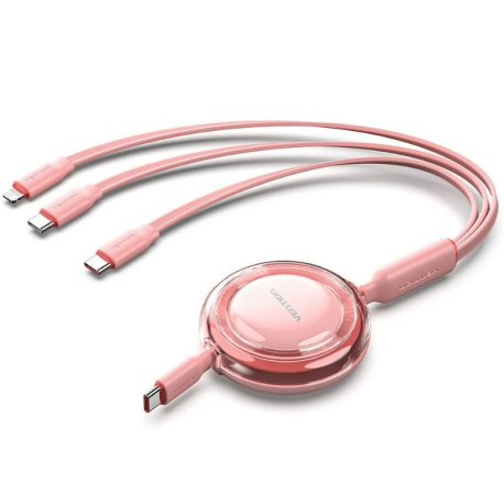 CABLE USB-C A 3xUSB-C 100W 1.1 M ROSA VENTION