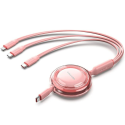 CABLE USB-C A 3xUSB-C 100W 1.1 M ROSA VENTION