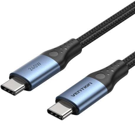 CABLE USB-C A USB-C 240W 2 M NEGRO/AZUL VENTION