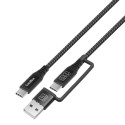 CoolBox CABLE USB-C + A / USB-C DATOS 10GBPS + CARGA RAPIDA 60W