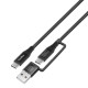 CoolBox CABLE USB-C + A / USB-C DATOS 10GBPS + CARGA RAPIDA 60W