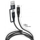 CoolBox CABLE USB-C + A / USB-C DATOS 10GBPS + CARGA RAPIDA 60W