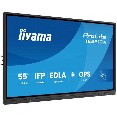 iiyama TE5513A-B2AG pantalla de señalización 138,7 cm (54.6'') Wifi 4K Ultra HD