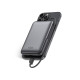 Ksix Powerbank 10.000 mAh, Carga Rápida 22,5W PD, Compatible MagSafe® y AppleWatch®, Soporte integrado, Gris