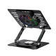 COOLBOX - CoolBox BASE REFRIGERADORA COOLAIR 1VRGB ALUMINIO PORTATIL HASTA 17.3'' NEGRA - COO-NPC17-AV1B