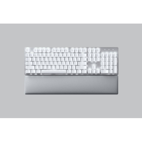 Razer Pro Type Ultra teclado Oficina USB + RF Wireless + Bluetooth QWERTY Inglés de EE. UU. Plata, Blanco
